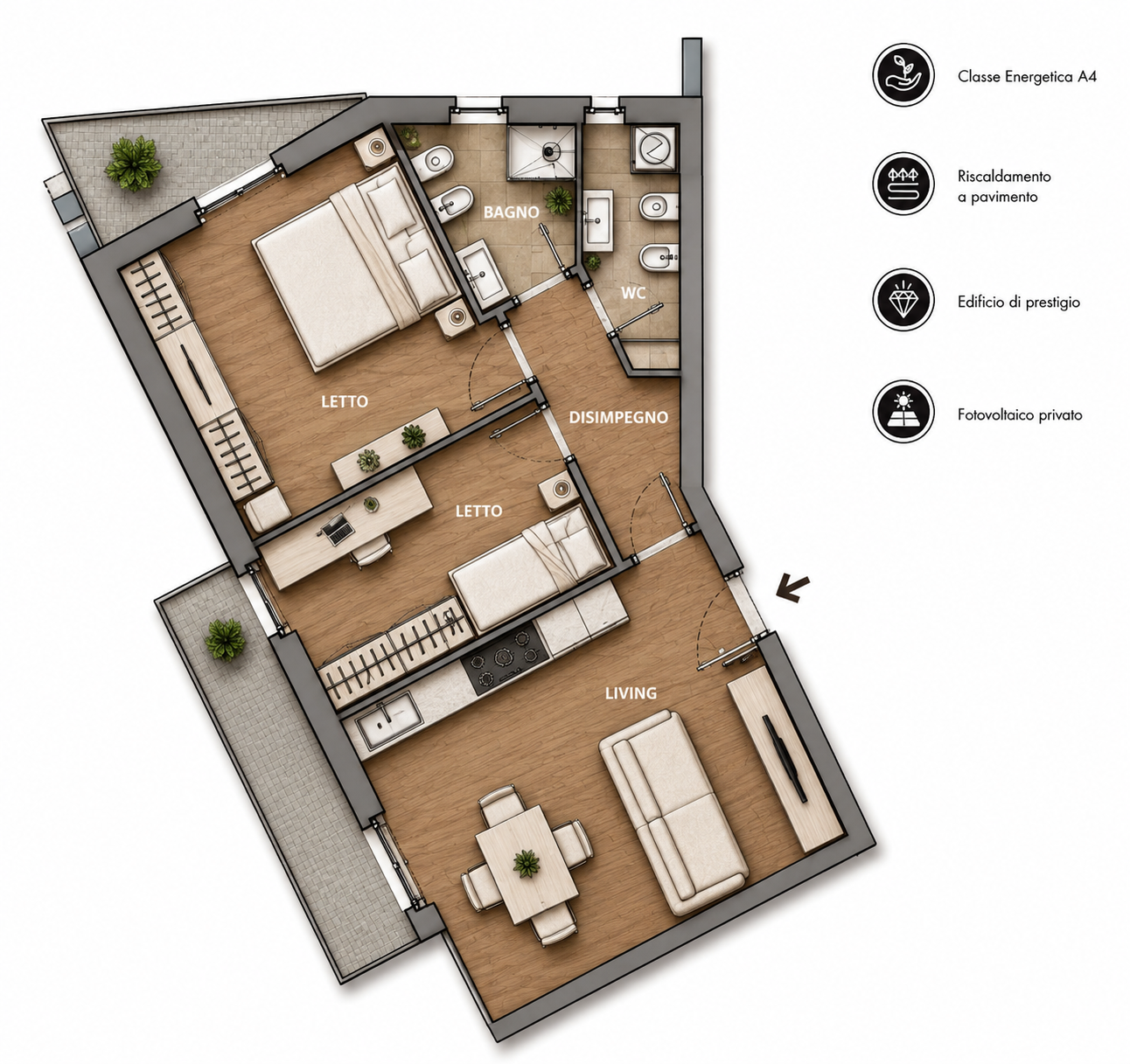 Planimetria Appartamento 10 Kona Residence