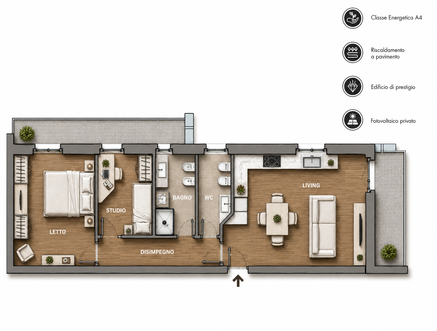 Planimetria Appartamento 11 Kona Residence