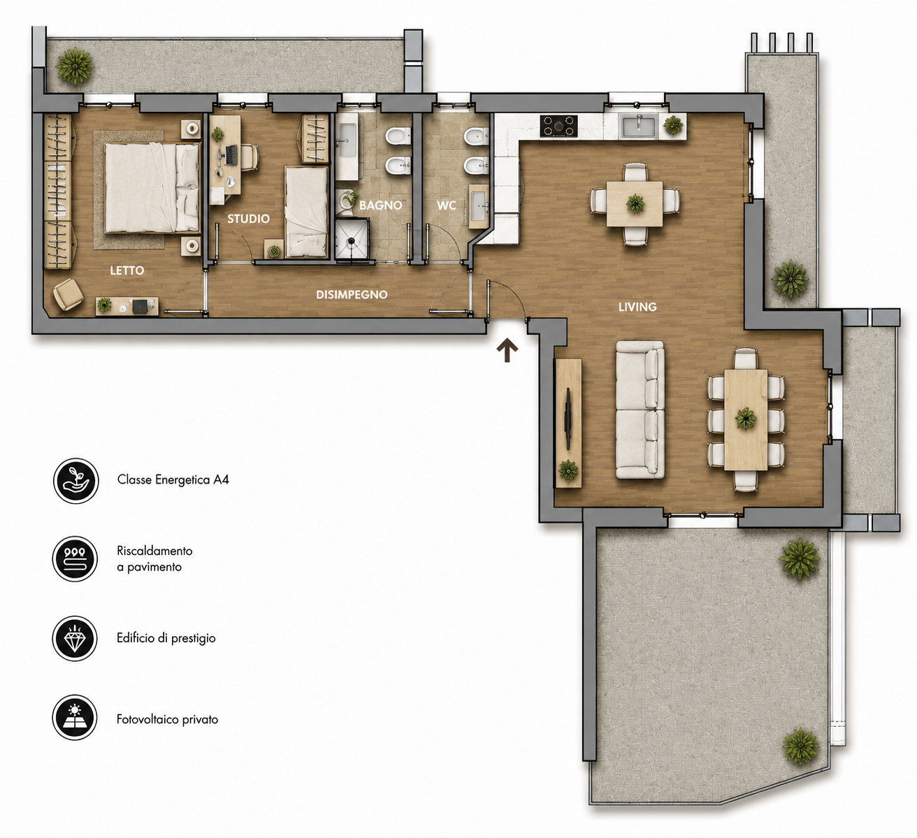 Planimetria Appartamento 15 Kona Residence