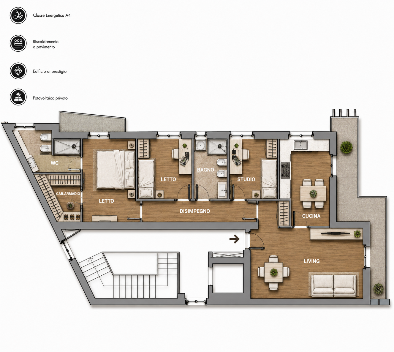 Planimetria Appartamento 16 Kona Residence