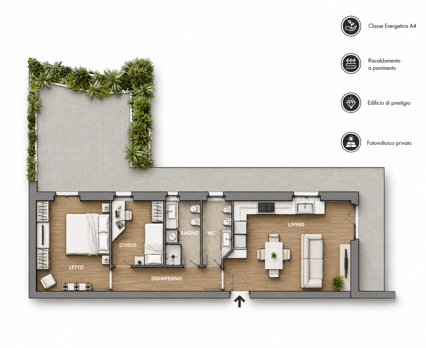 Planimetria Appartamento 3 Kona Residence