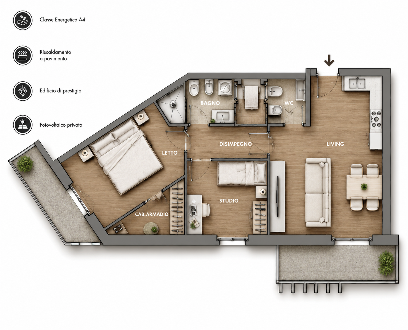 Planimetria Appartamento 5 Kona Residence