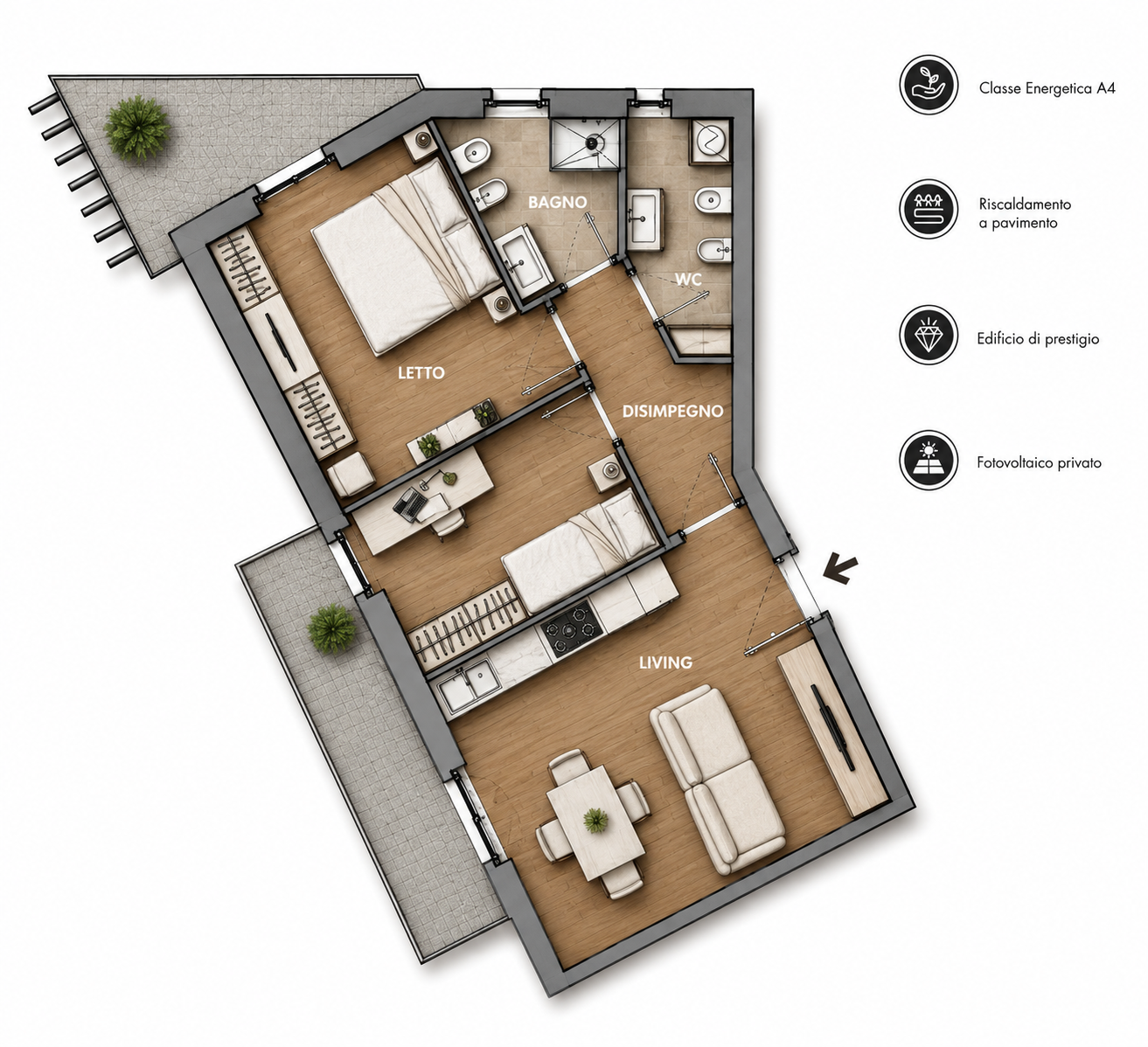 Planimetria Appartamento 6 Kona Residence
