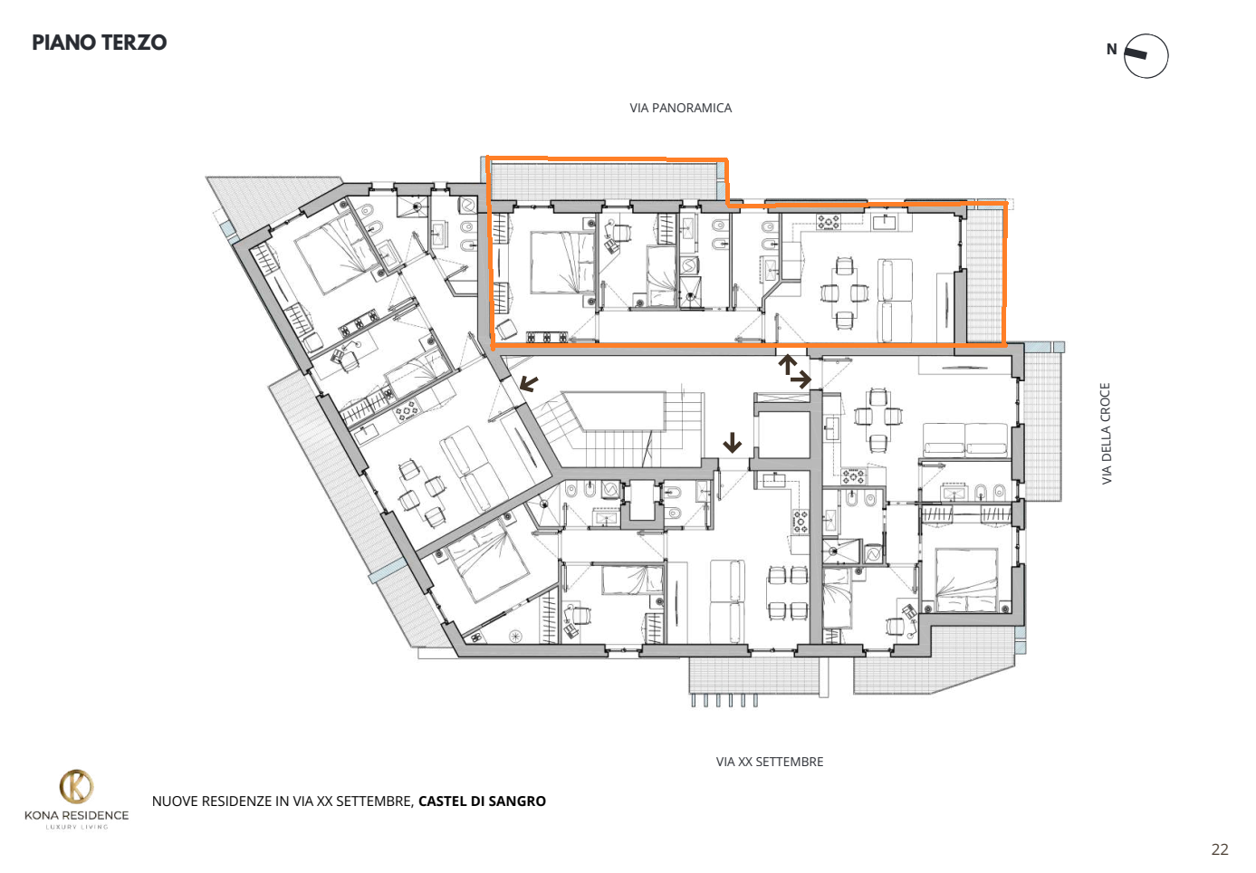 Planimetria generale Piano 3 Kona Residence