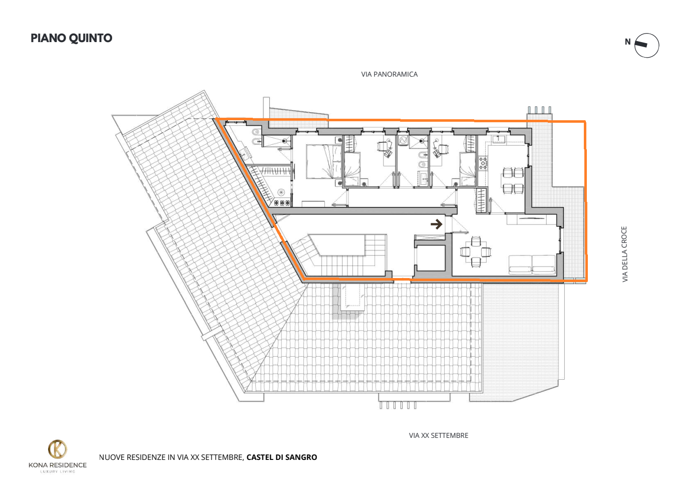 Planimetria generale Piano 5 Kona Residence