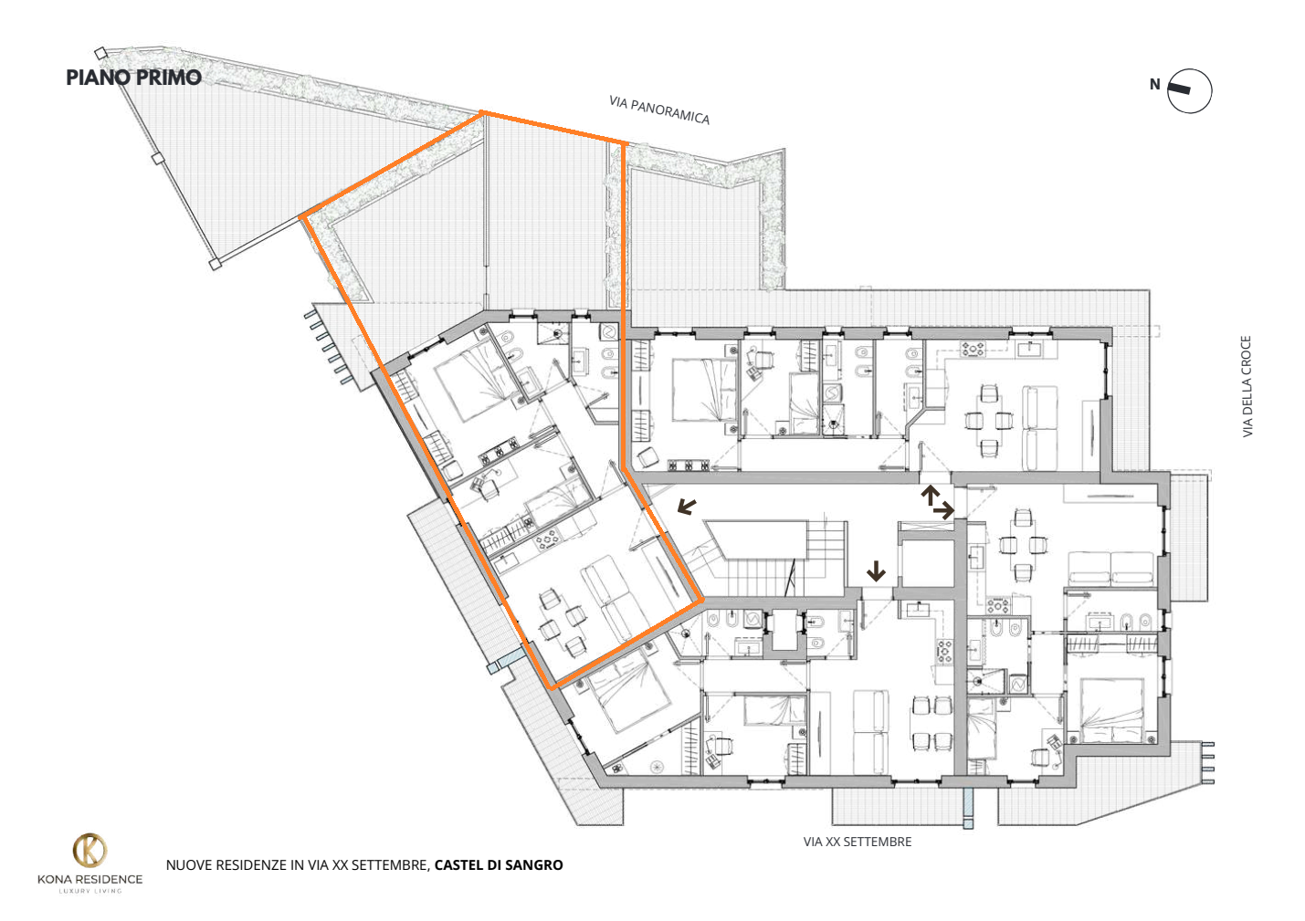 Planimetria generale Piano 1 Kona Residence