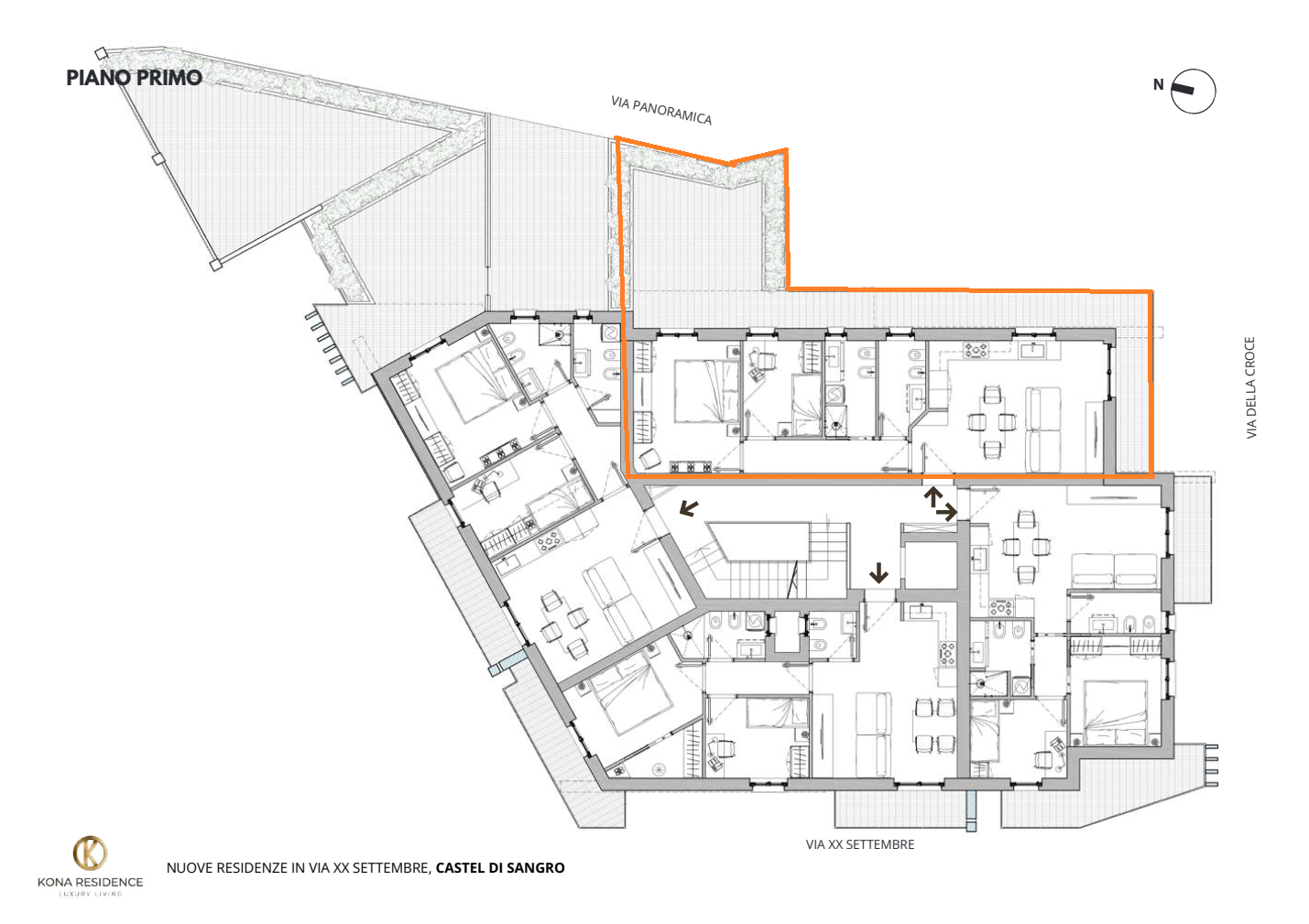 Planimetria generale Piano 1 Kona Residence