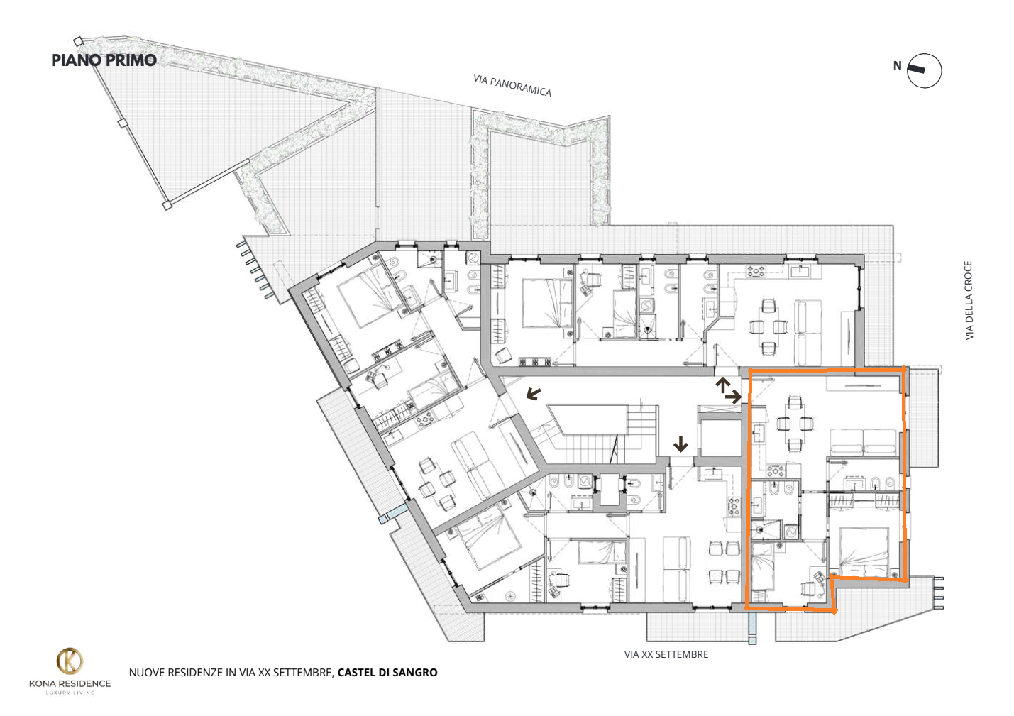 Planimetria generale Piano 1 Kona Residence