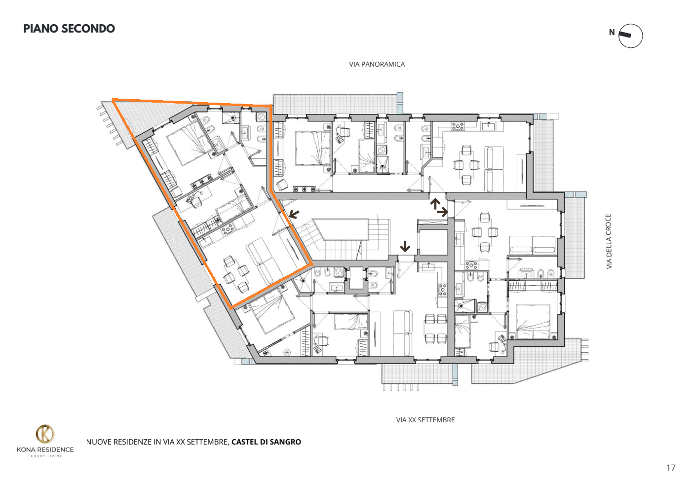Planimetria generale Piano 2 Kona Residence