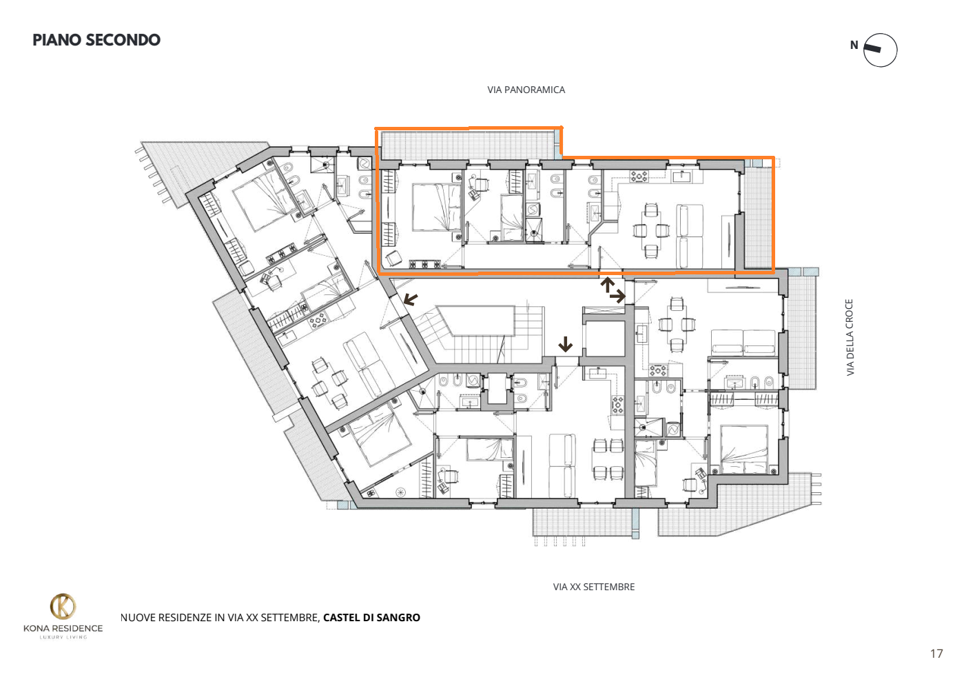 Planimetria generale Piano 2 Kona Residence