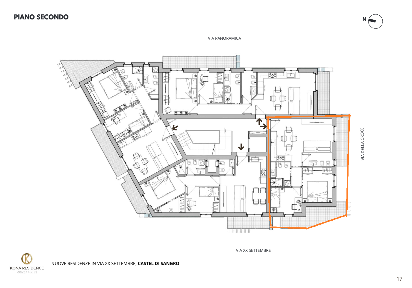 Planimetria generale Piano 2 Kona Residence