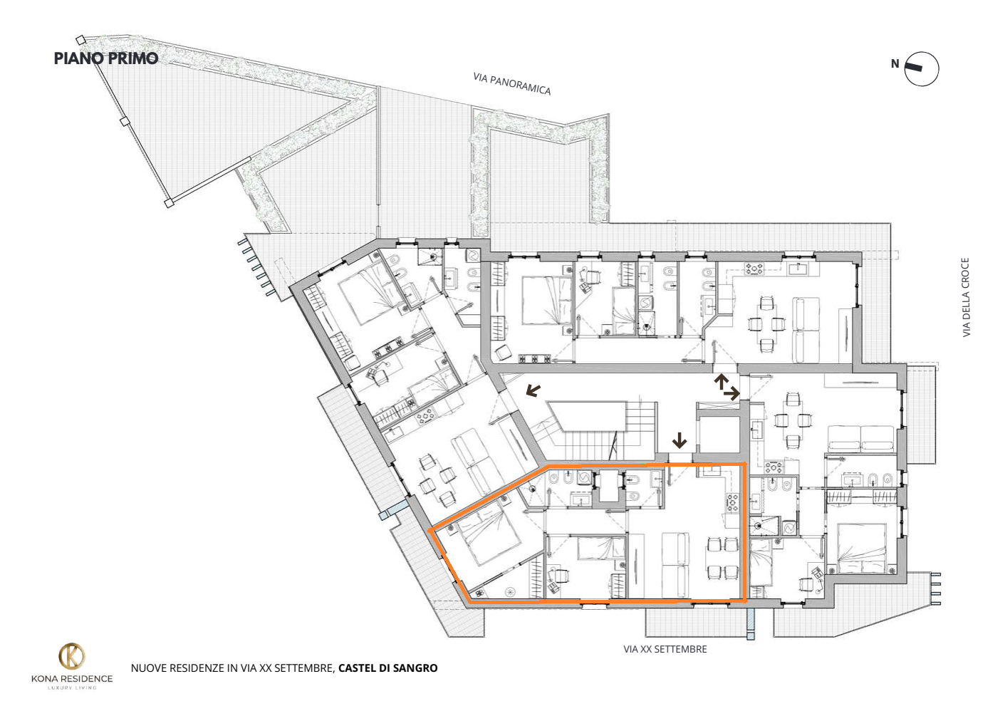 Planimetria generale Piano 1 Kona Residence